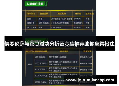 佛罗伦萨与都灵对决分析及竞猜推荐助你赢得投注